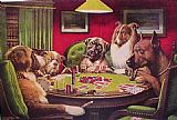 Dogs Playing Poker by Cassius Marcellus Coolidge